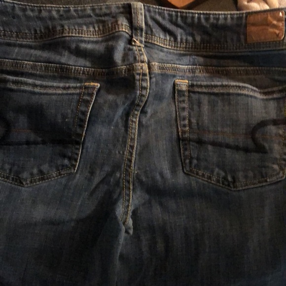 AMERICAN EAGLE ORIGINAL BOOT STRETCH JEANS 6 long. Crotch is 6”. Length is 32” - Picture 6 of 7